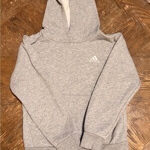 Adidas Gray Pullover Hoodie Sweatshirt Youth